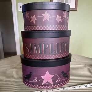 Star Accent Storage Boxes - Simplify Design They nest together